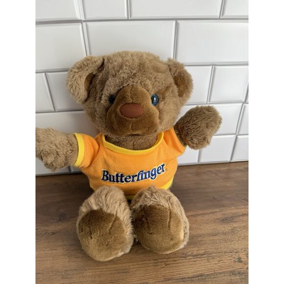 1987 Nabisco Plush Butterfinger Bear 15" Stuffed Animal in Candybar T-Shirt - Picture 1 of 8